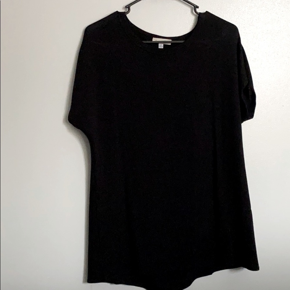 Magnolia Boutique Black Cutout Back Top Shirt S